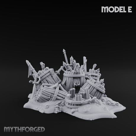 Wrecked Shipwreck Debris Miniature for Dungeons and Dragons, Pathfinder or other TTRPGs