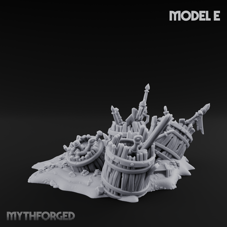 Wrecked Shipwreck Debris E Miniature for Dungeons and Dragons, Pathfinder or other TTRPGs