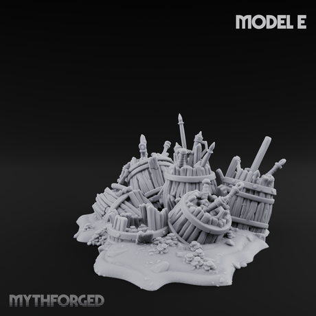 Wrecked Shipwreck Debris E Miniature for Dungeons and Dragons, Pathfinder or other TTRPGs