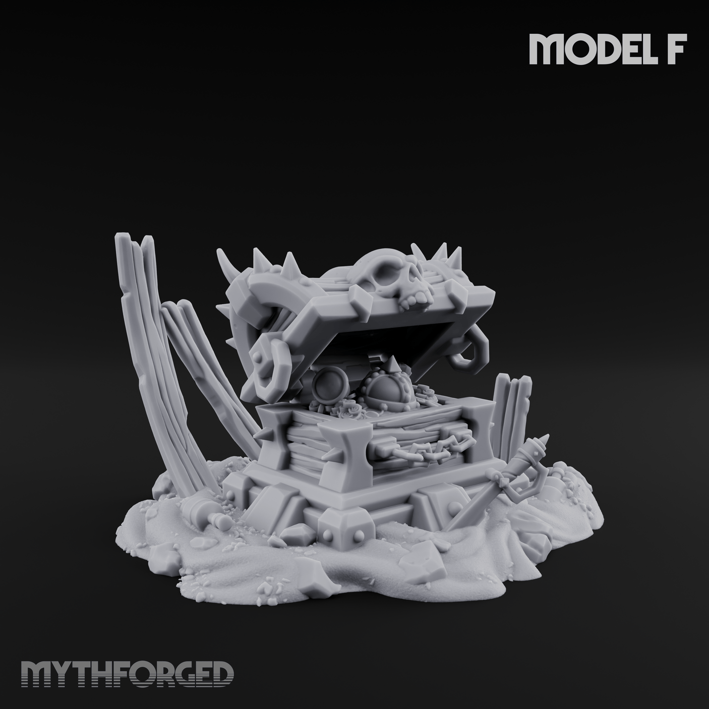 Wrecked Shipwreck Debris F Miniature for Dungeons and Dragons, Pathfinder or other TTRPGs