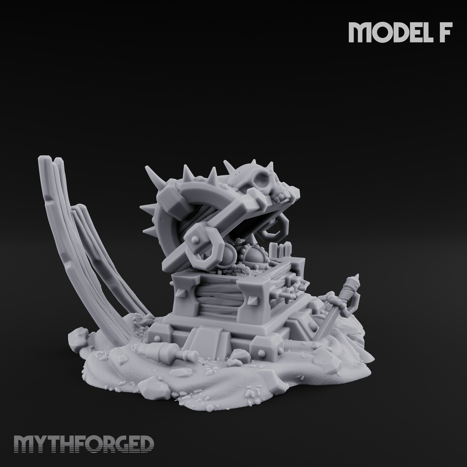 Wrecked Shipwreck Debris F Miniature for Dungeons and Dragons, Pathfinder or other TTRPGs