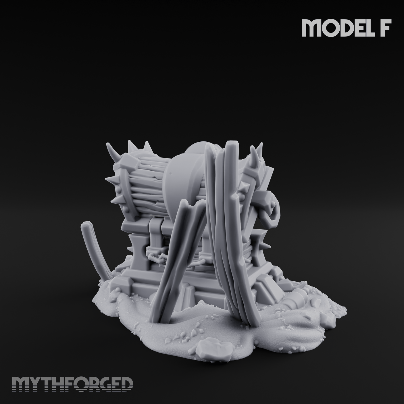 Wrecked Shipwreck Debris F Miniature for Dungeons and Dragons, Pathfinder or other TTRPGs