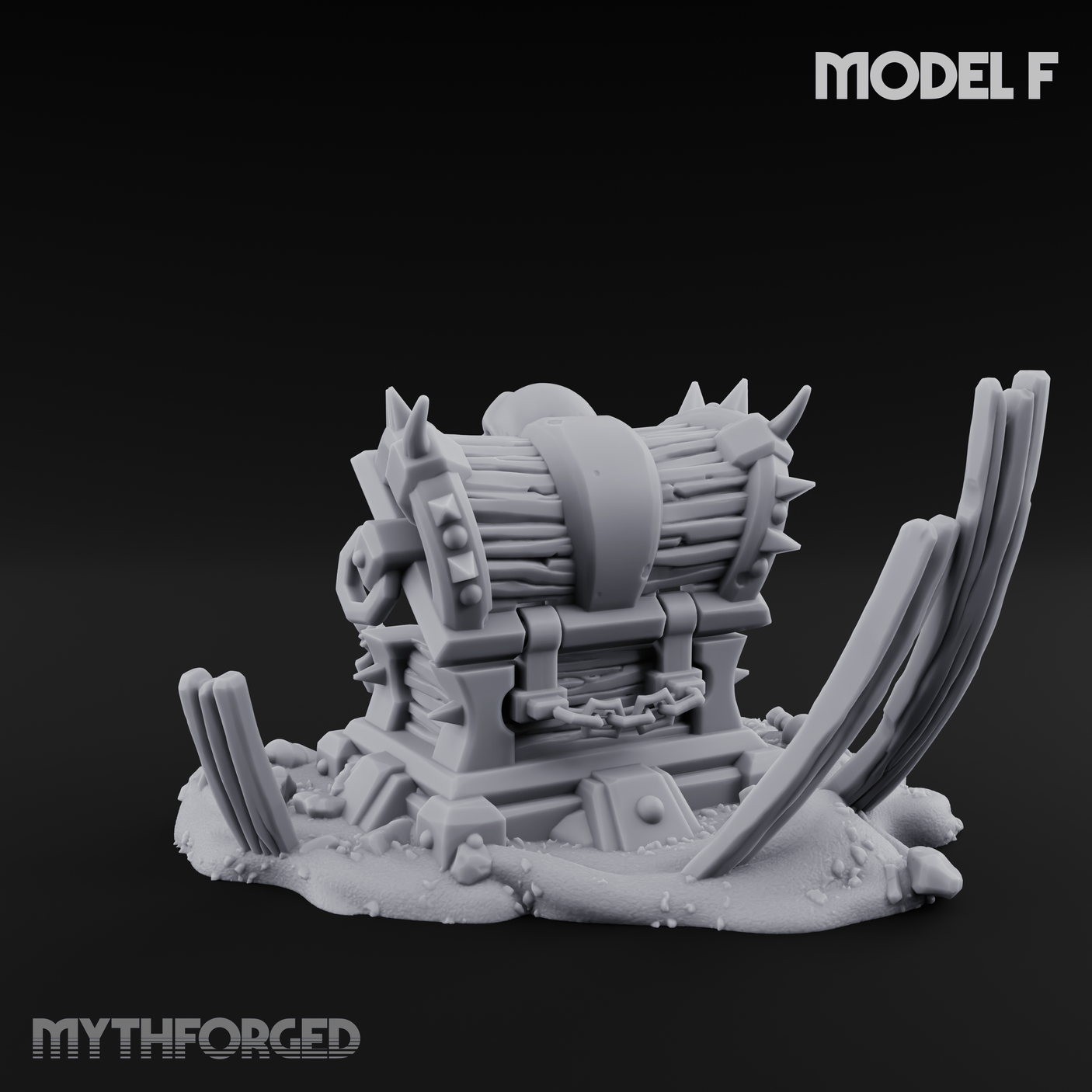 Wrecked Shipwreck Debris F Miniature for Dungeons and Dragons, Pathfinder or other TTRPGs