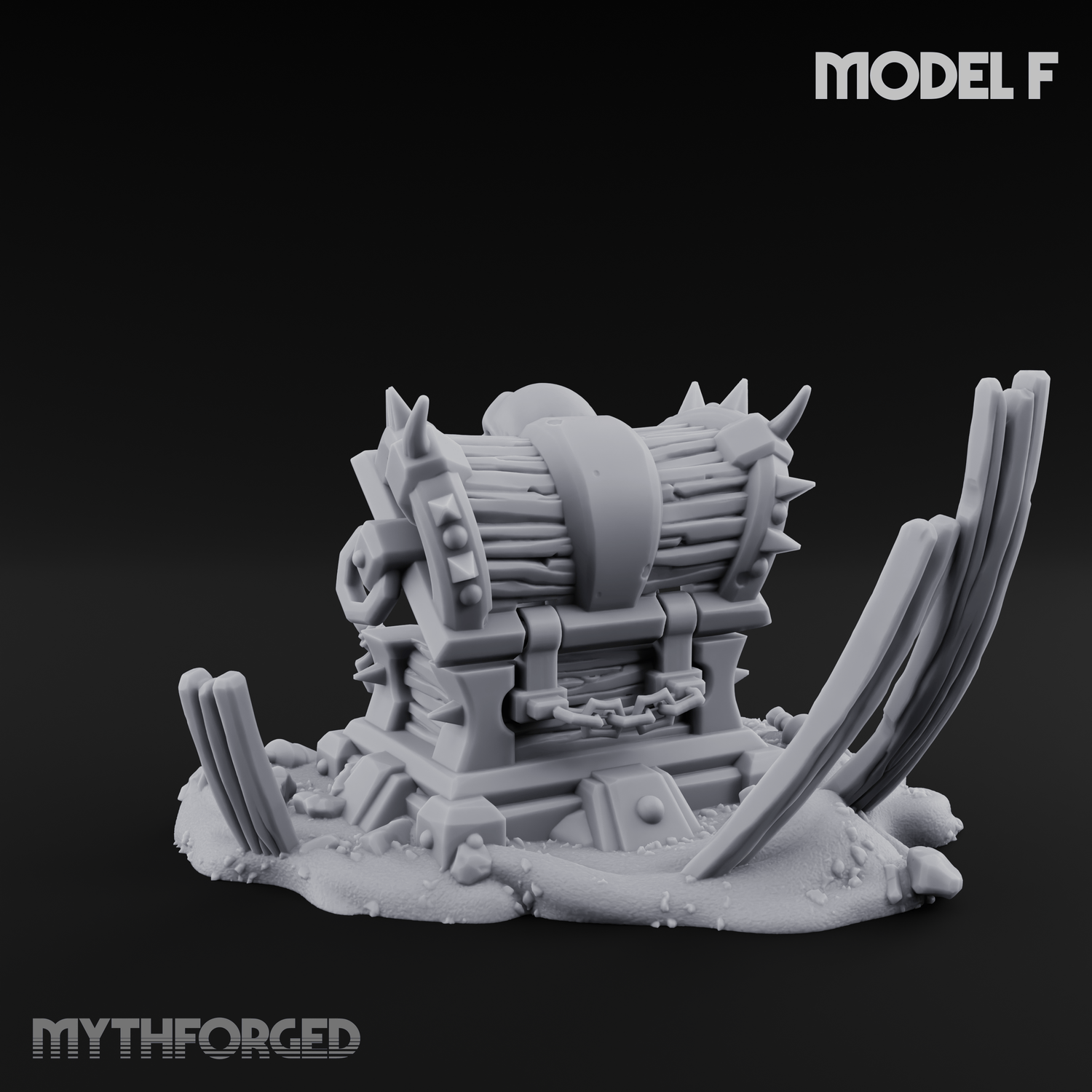 Wrecked Shipwreck Debris F Miniature for Dungeons and Dragons, Pathfinder or other TTRPGs