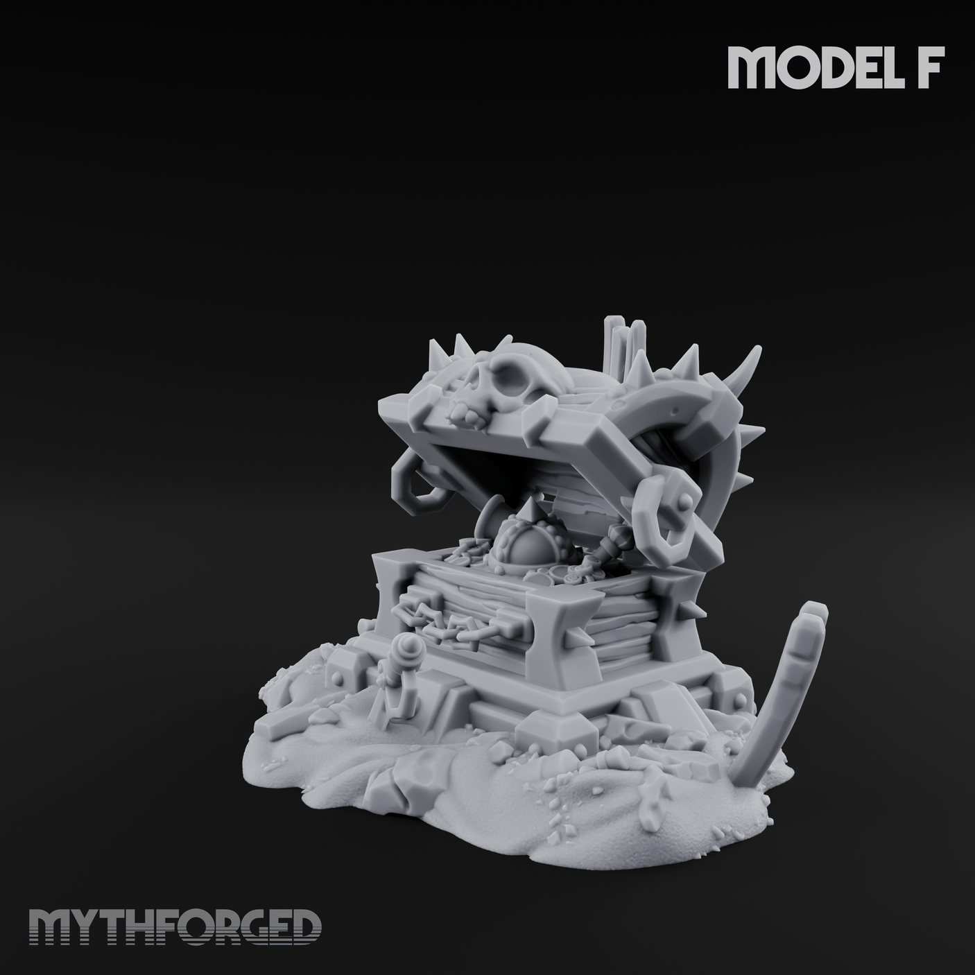 Wrecked Shipwreck Debris F Miniature for Dungeons and Dragons, Pathfinder or other TTRPGs