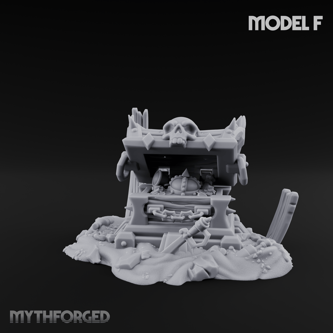Wrecked Shipwreck Debris F Miniature for Dungeons and Dragons, Pathfinder or other TTRPGs