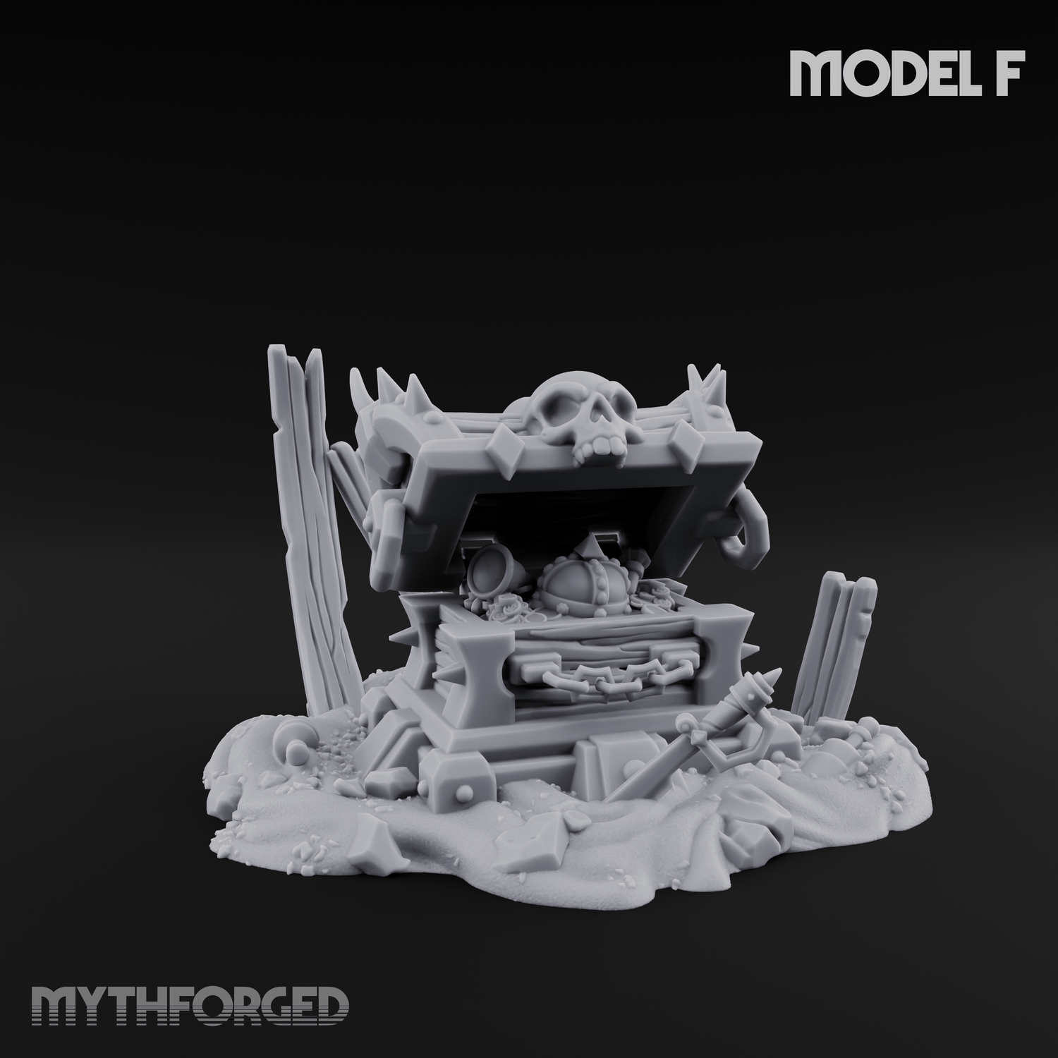 Wrecked Shipwreck Debris F Miniature for Dungeons and Dragons, Pathfinder or other TTRPGs