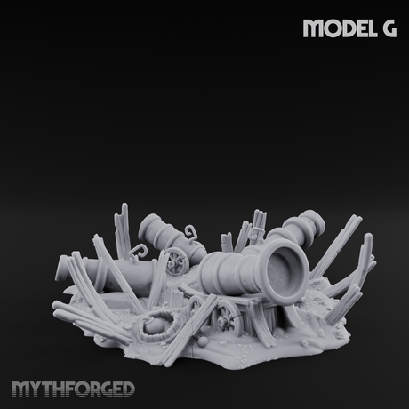 Wrecked Shipwreck Debris G Miniature for Dungeons and Dragons, Pathfinder or other TTRPGs