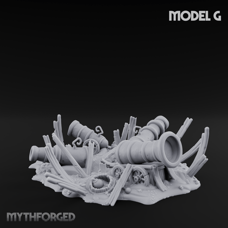 Wrecked Shipwreck Debris G Miniature for Dungeons and Dragons, Pathfinder or other TTRPGs