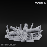 Wrecked Shipwreck Debris Miniature for Dungeons and Dragons, Pathfinder or other TTRPGs