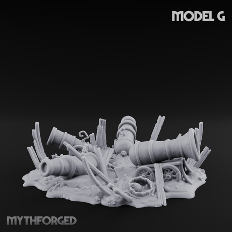 Wrecked Shipwreck Debris G Miniature for Dungeons and Dragons, Pathfinder or other TTRPGs