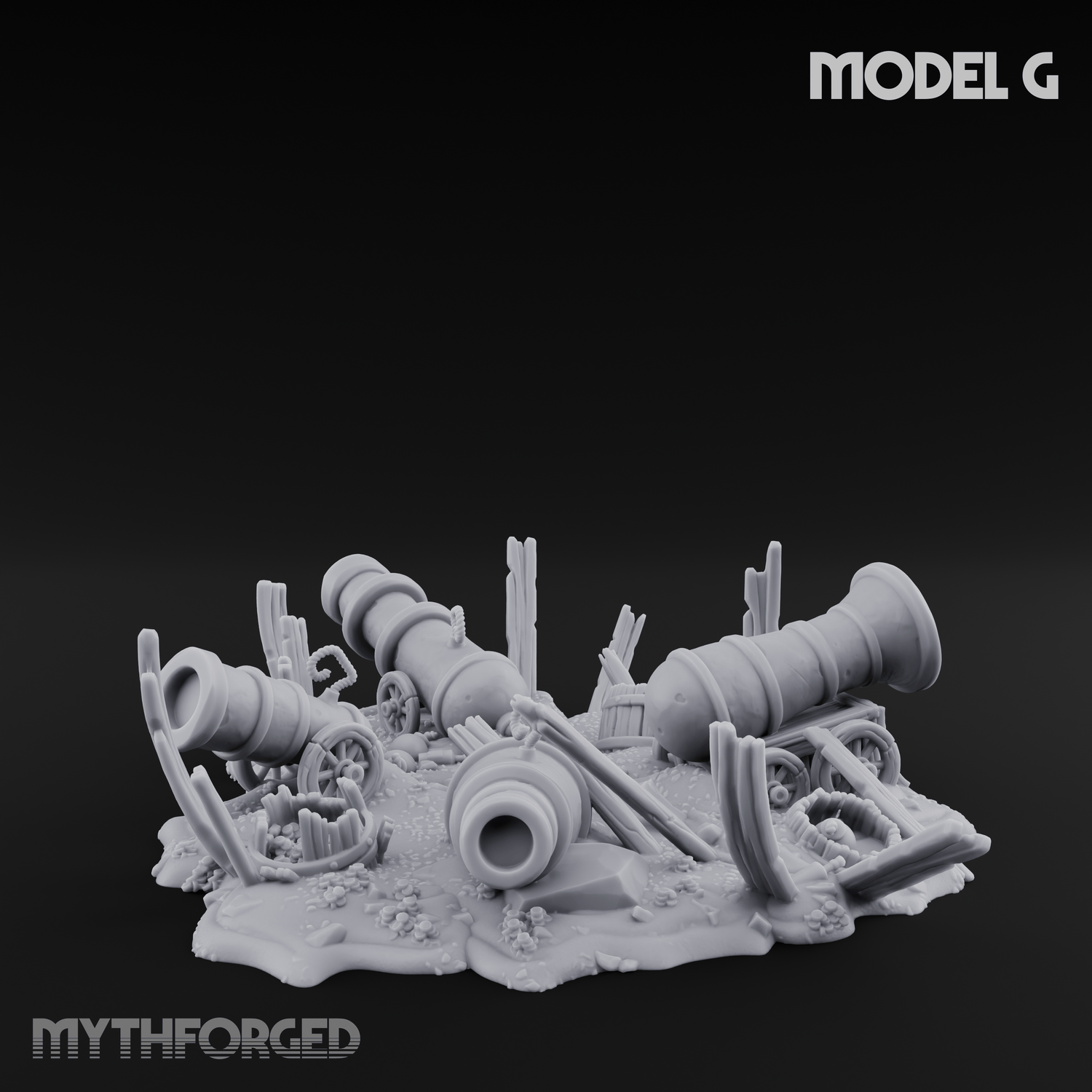 Wrecked Shipwreck Debris G Miniature for Dungeons and Dragons, Pathfinder or other TTRPGs