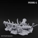 Wrecked Shipwreck Debris G Miniature for Dungeons and Dragons, Pathfinder or other TTRPGs