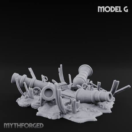 Wrecked Shipwreck Debris G Miniature for Dungeons and Dragons, Pathfinder or other TTRPGs