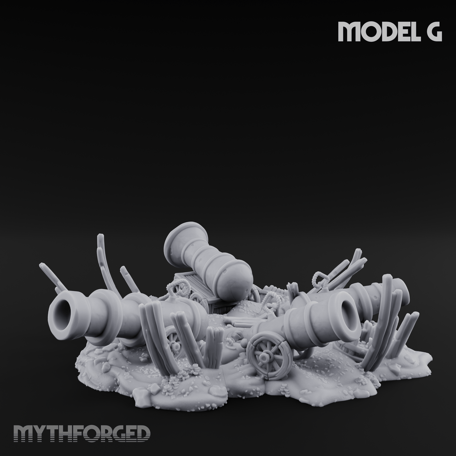 Wrecked Shipwreck Debris G Miniature for Dungeons and Dragons, Pathfinder or other TTRPGs