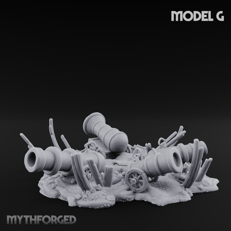 Wrecked Shipwreck Debris G Miniature for Dungeons and Dragons, Pathfinder or other TTRPGs