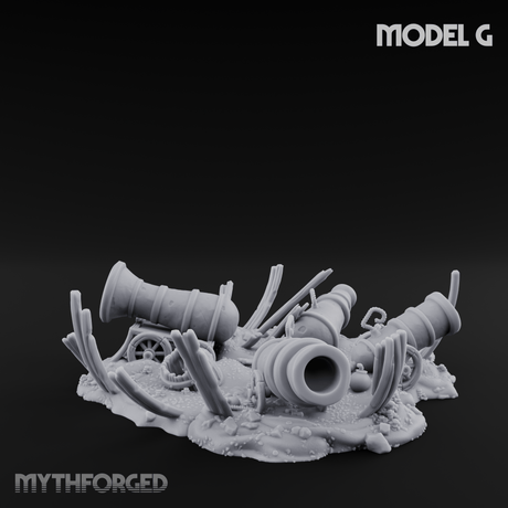 Wrecked Shipwreck Debris G Miniature for Dungeons and Dragons, Pathfinder or other TTRPGs