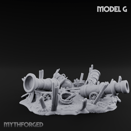 Wrecked Shipwreck Debris G Miniature for Dungeons and Dragons, Pathfinder or other TTRPGs
