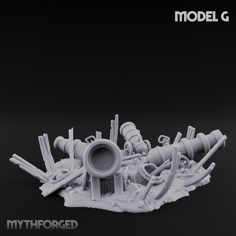 Wrecked Shipwreck Debris G Miniature for Dungeons and Dragons, Pathfinder or other TTRPGs