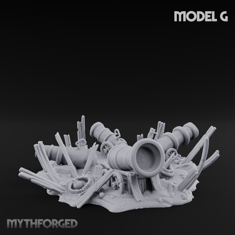 Wrecked Shipwreck Debris G Miniature for Dungeons and Dragons, Pathfinder or other TTRPGs