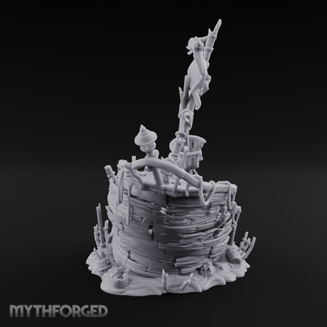 Wrecked Pirate Ship Miniature for Dungeons and Dragons, Pathfinder or other TTRPGs