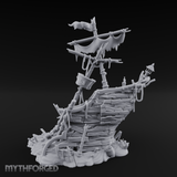 Wrecked Pirate Ship Miniature for Dungeons and Dragons, Pathfinder or other TTRPGs