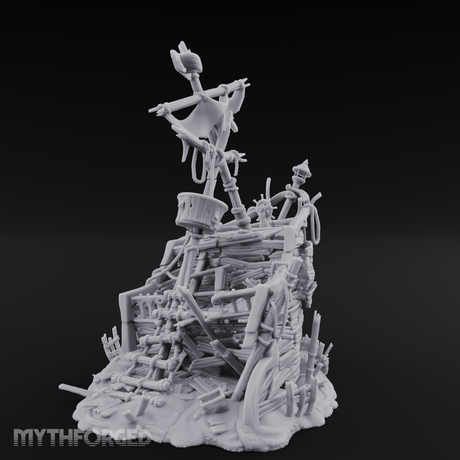 Wrecked Pirate Ship Miniature for Dungeons and Dragons, Pathfinder or other TTRPGs