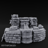 Barrel-Stacked Stone Brewery Washhouse Miniature for Dungeons and Dragons, Pathfinder or other TTRPGs