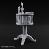 Feather-Crowned Pedestal Lectern Miniature for Dungeons and Dragons, Pathfinder or other TTRPGs