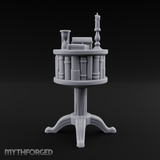 Pedestal-Mounted Display Curio Table Miniature for Dungeons and Dragons, Pathfinder or other TTRPGs