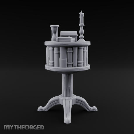 Pedestal-Mounted Display Curio Table Miniature for Dungeons and Dragons, Pathfinder or other TTRPGs