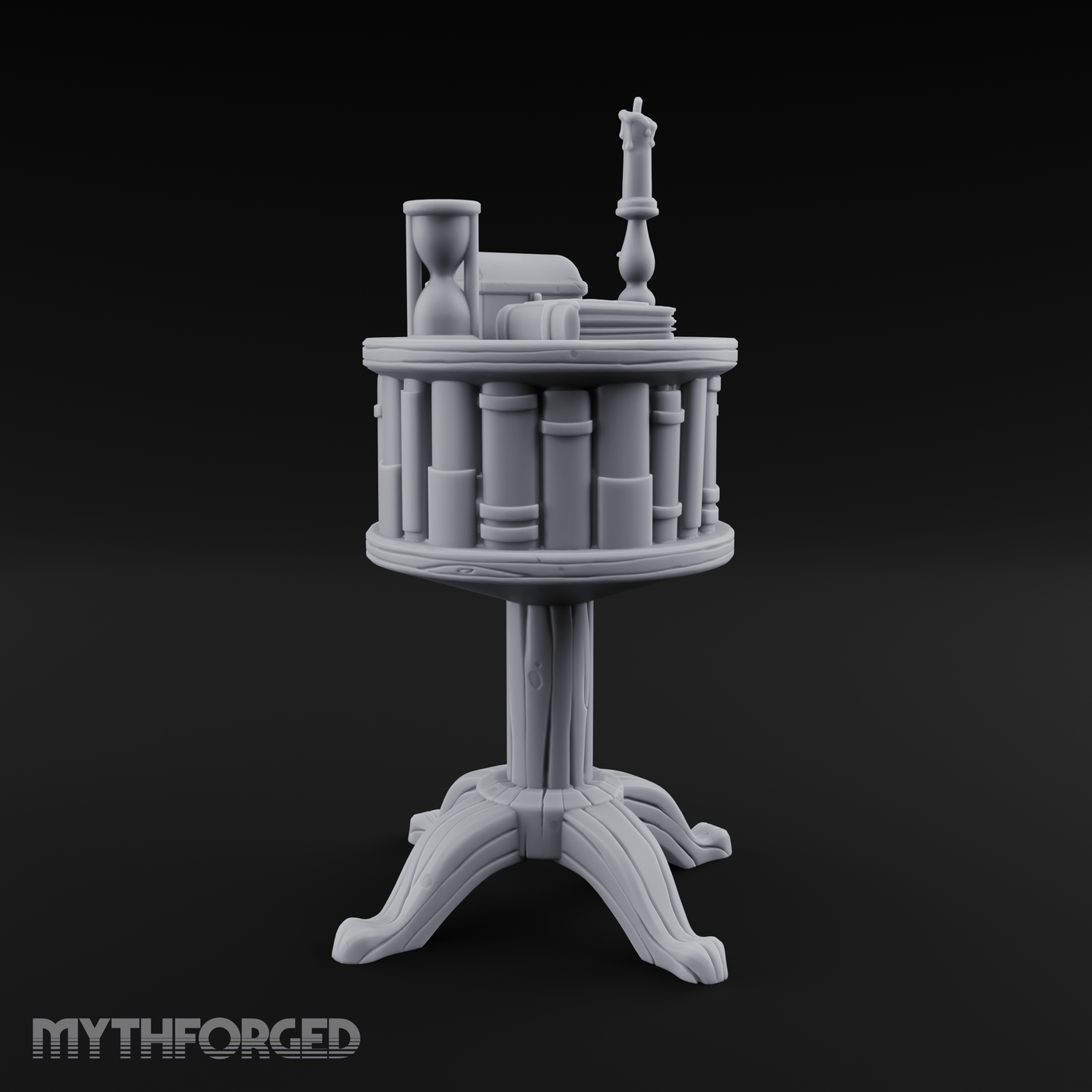 Pedestal-Mounted Display Curio Table Miniature for Dungeons and Dragons, Pathfinder or other TTRPGs