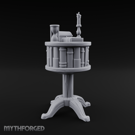 Pedestal-Mounted Display Curio Table Miniature for Dungeons and Dragons, Pathfinder or other TTRPGs