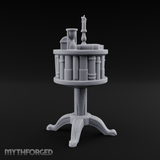 Pedestal-Mounted Display Curio Table Miniature for Dungeons and Dragons, Pathfinder or other TTRPGs