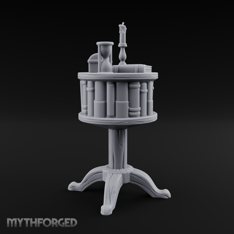 Pedestal-Mounted Display Curio Table Miniature for Dungeons and Dragons, Pathfinder or other TTRPGs