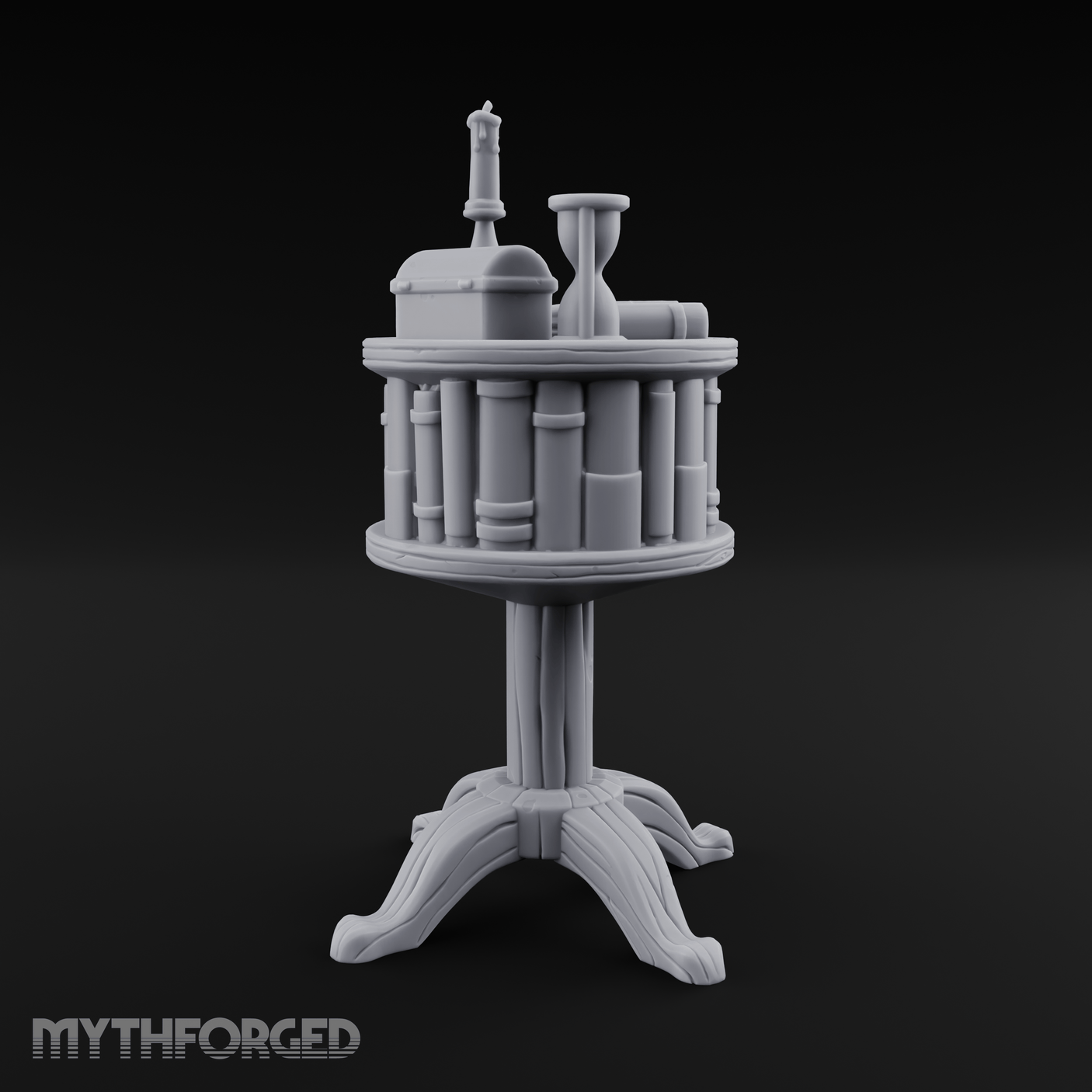Pedestal-Mounted Display Curio Table Miniature for Dungeons and Dragons, Pathfinder or other TTRPGs