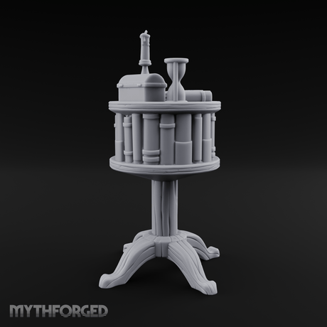 Pedestal-Mounted Display Curio Table Miniature for Dungeons and Dragons, Pathfinder or other TTRPGs