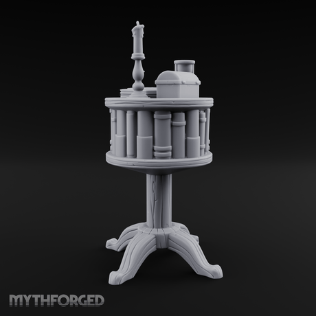 Pedestal-Mounted Display Curio Table Miniature for Dungeons and Dragons, Pathfinder or other TTRPGs