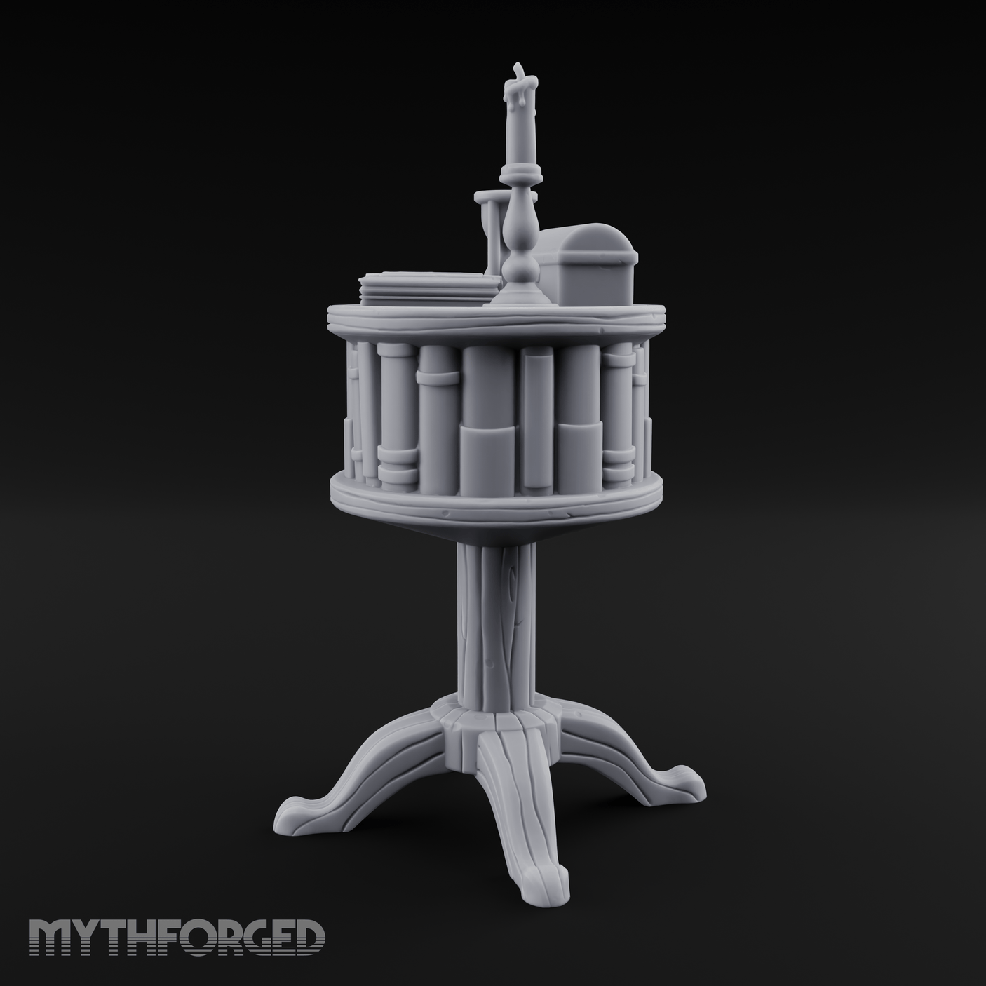 Pedestal-Mounted Display Curio Table Miniature for Dungeons and Dragons, Pathfinder or other TTRPGs