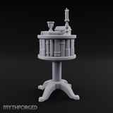Pedestal-Mounted Display Curio Table Miniature for Dungeons and Dragons, Pathfinder or other TTRPGs