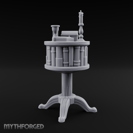 Pedestal-Mounted Display Curio Table Miniature for Dungeons and Dragons, Pathfinder or other TTRPGs