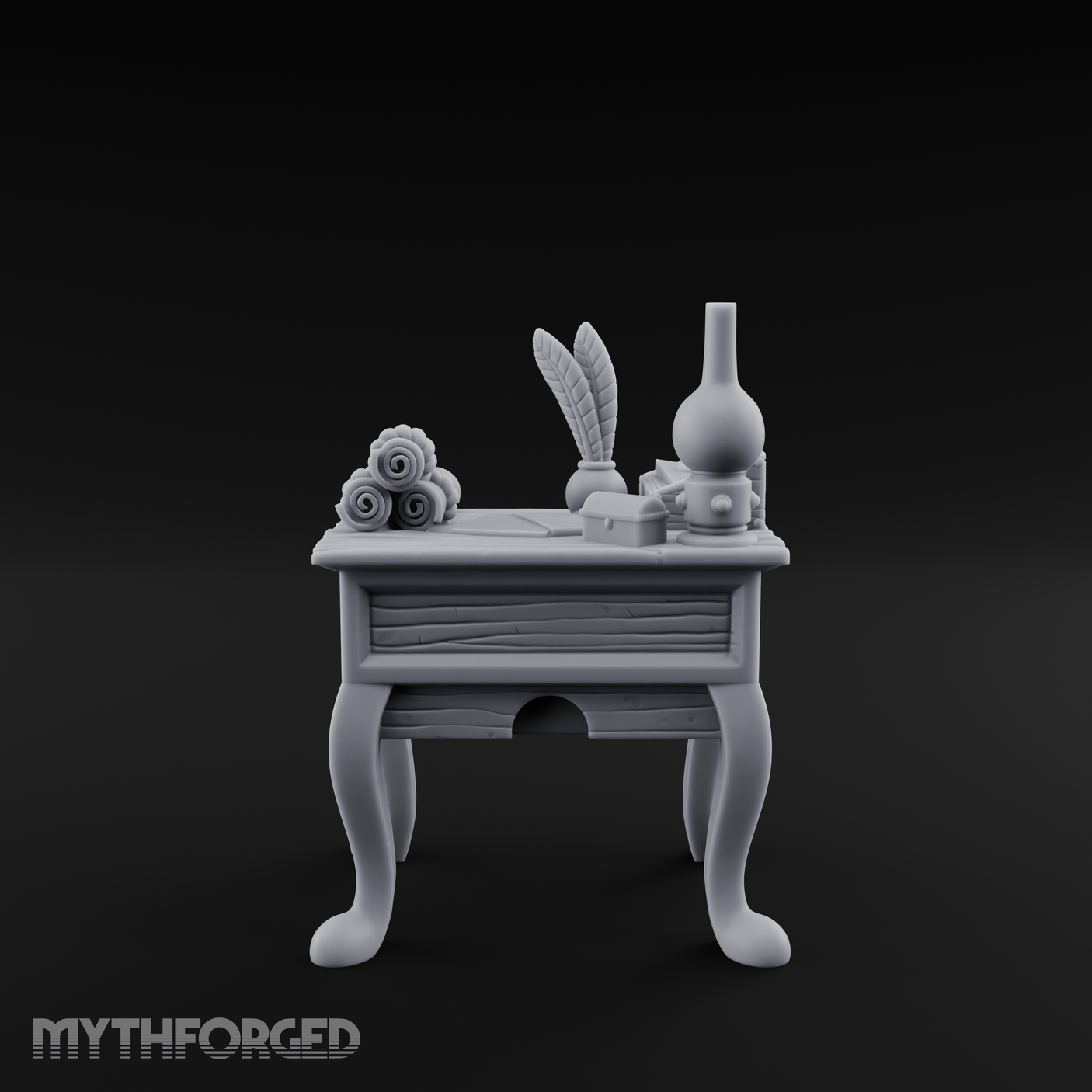 Alchemist's Curiosity Desk Miniature for Dungeons and Dragons, Pathfinder or other TTRPGs