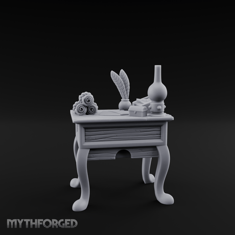Alchemist's Curiosity Desk Miniature for Dungeons and Dragons, Pathfinder or other TTRPGs
