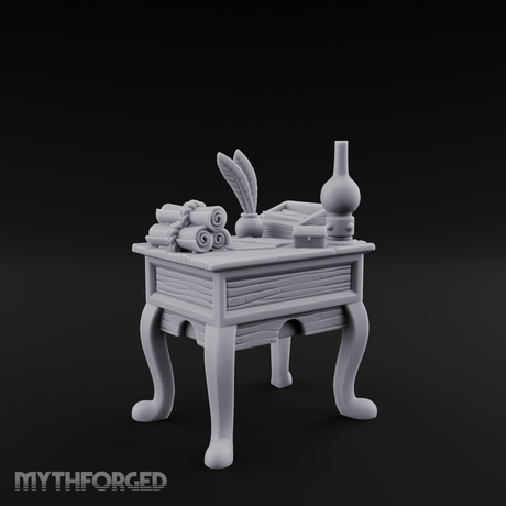 Alchemist's Curiosity Desk Miniature for Dungeons and Dragons, Pathfinder or other TTRPGs
