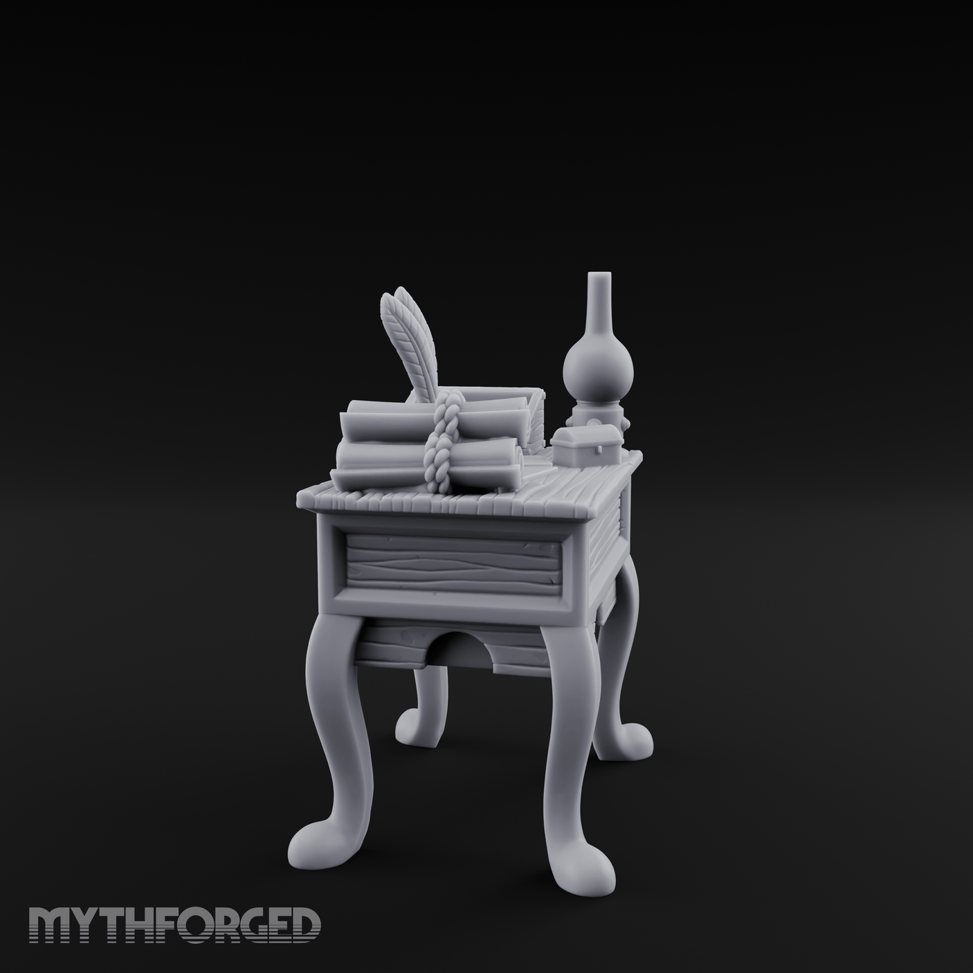 Alchemist's Curiosity Desk Miniature for Dungeons and Dragons, Pathfinder or other TTRPGs