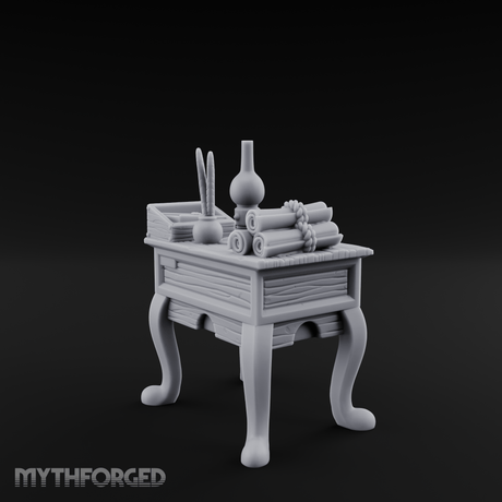 Alchemist's Curiosity Desk Miniature for Dungeons and Dragons, Pathfinder or other TTRPGs