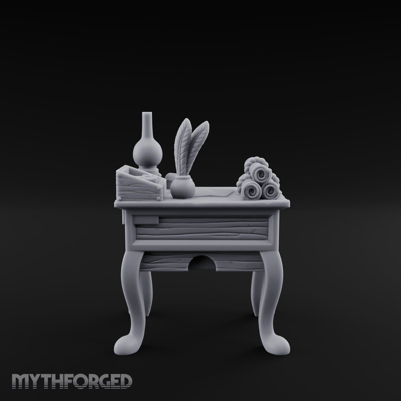 Alchemist's Curiosity Desk Miniature for Dungeons and Dragons, Pathfinder or other TTRPGs