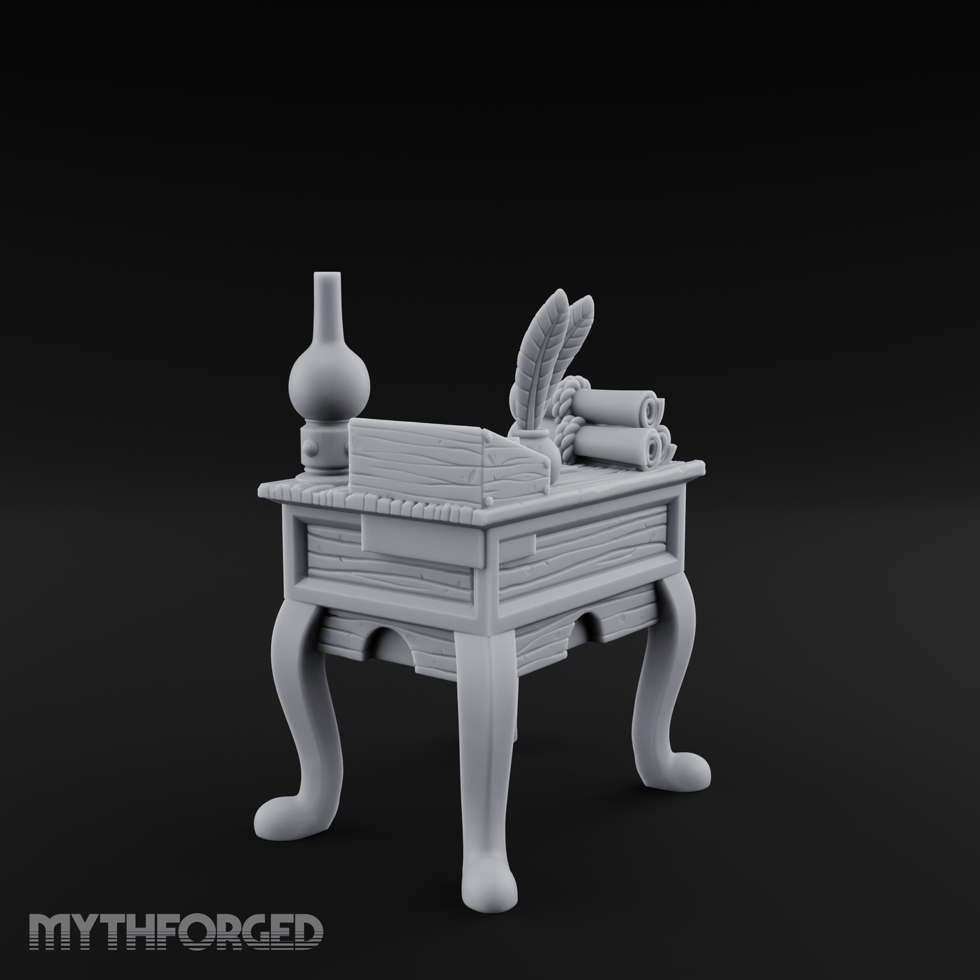 Alchemist's Curiosity Desk Miniature for Dungeons and Dragons, Pathfinder or other TTRPGs