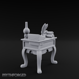 Alchemist's Curiosity Desk Miniature for Dungeons and Dragons, Pathfinder or other TTRPGs