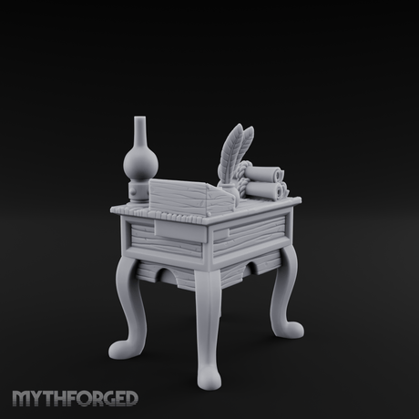 Alchemist's Curiosity Desk Miniature for Dungeons and Dragons, Pathfinder or other TTRPGs